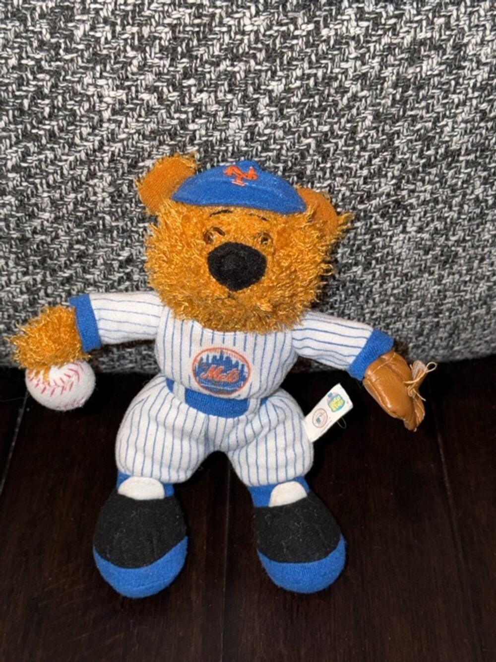 New York Mets Teddy Bear Plush Jersey NY Hat